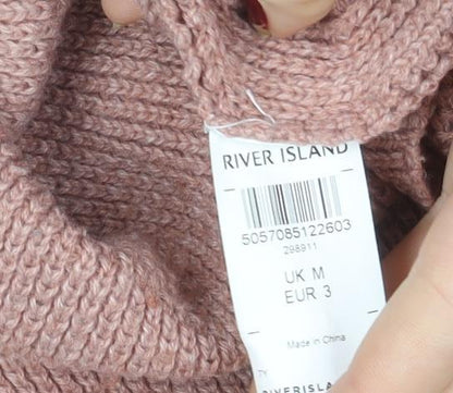 Womens UK Size M River Island Pink Pullover Jumper