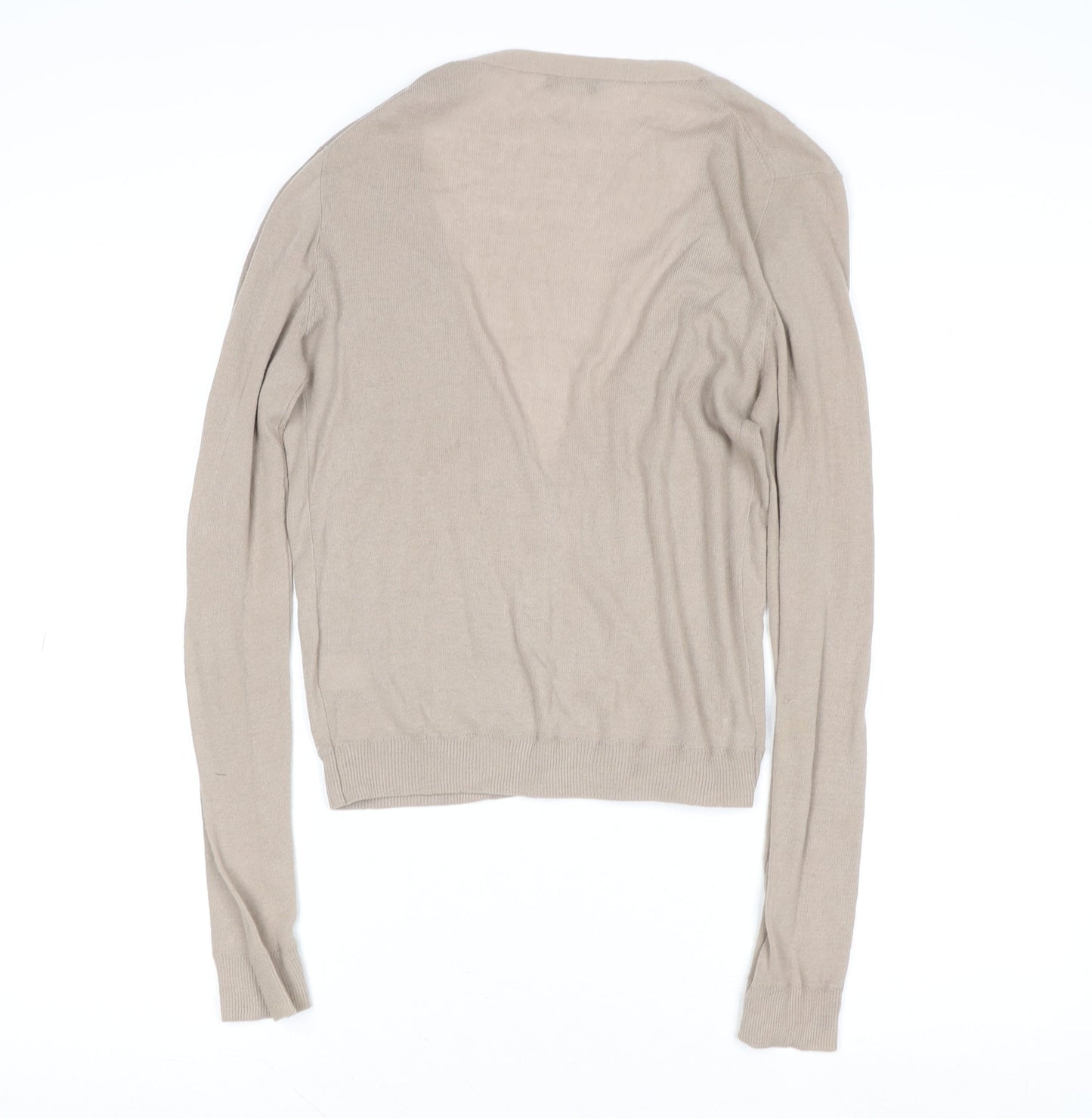 Womens UK Size M J.CREW Beige Cropped Button-Up
