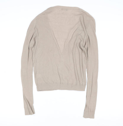 Womens UK Size M J.CREW Beige Cropped Button-Up