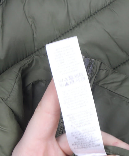 Primark Womens Green Puffer Jacket Size M Lightweight Quilted Winter Coat