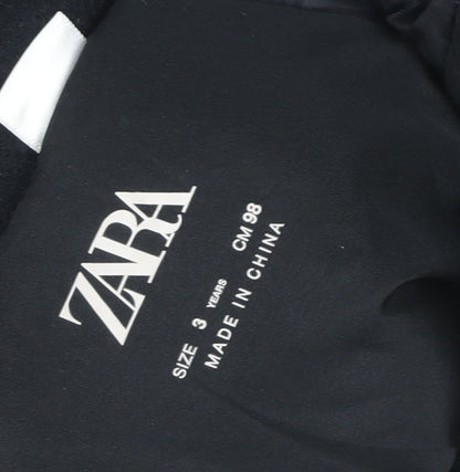 Boys UK Size 3 Years Zara Black Varsity Jacket