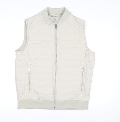 Marks and Spencer Women Beige L Shower Resistant Puffer Waistcoat
