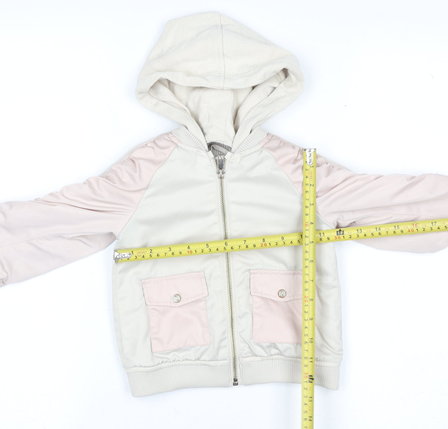 Girls UK Size 2-3 Years River Island Ivory Bomber Jacket