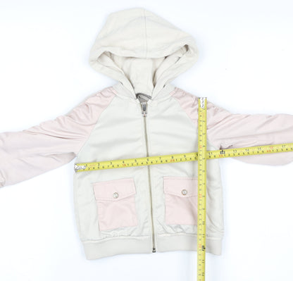 Girls UK Size 2-3 Years River Island Ivory Bomber Jacket