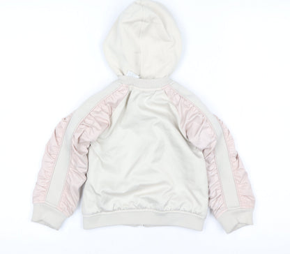 Girls UK Size 2-3 Years River Island Ivory Bomber Jacket