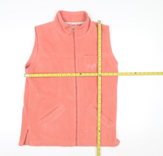 Country Rose Womens Pink Fleece Waistcoat Size M 14-16 Bodywarmer