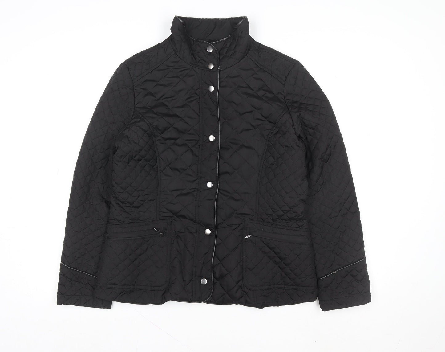 Womens UK Size 14 Wallis Black Quilted Coat