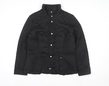 Womens UK Size 14 Wallis Black Quilted Coat