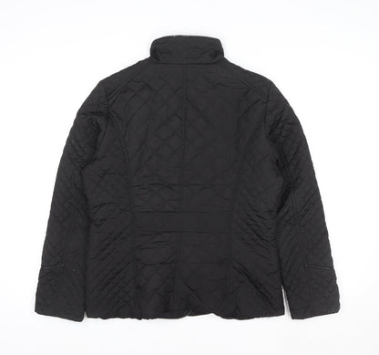 Womens UK Size 14 Wallis Black Quilted Coat