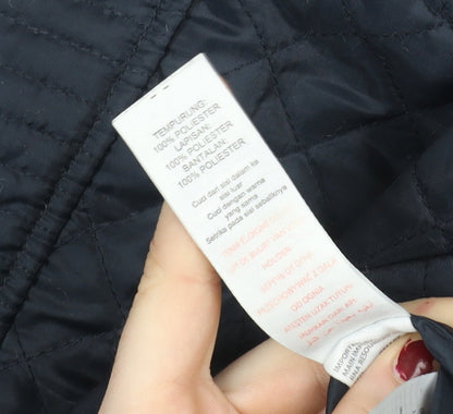 New Look Women's Blue Quilted Hooded Jacket Size 10