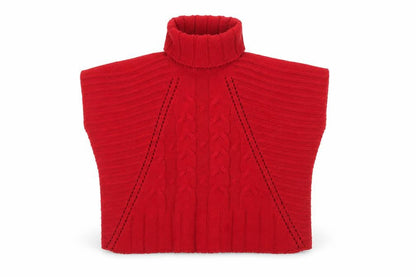 Womens UK Size 10 Wallis Red Cape Jumper