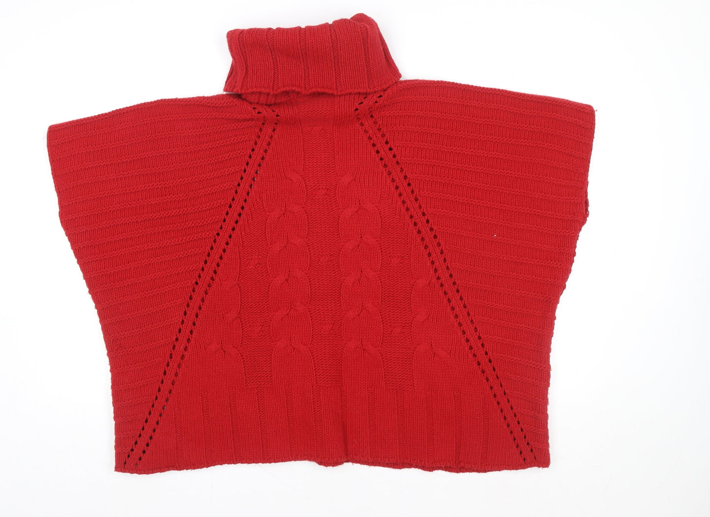 Womens UK Size 10 Wallis Red Cape Jumper