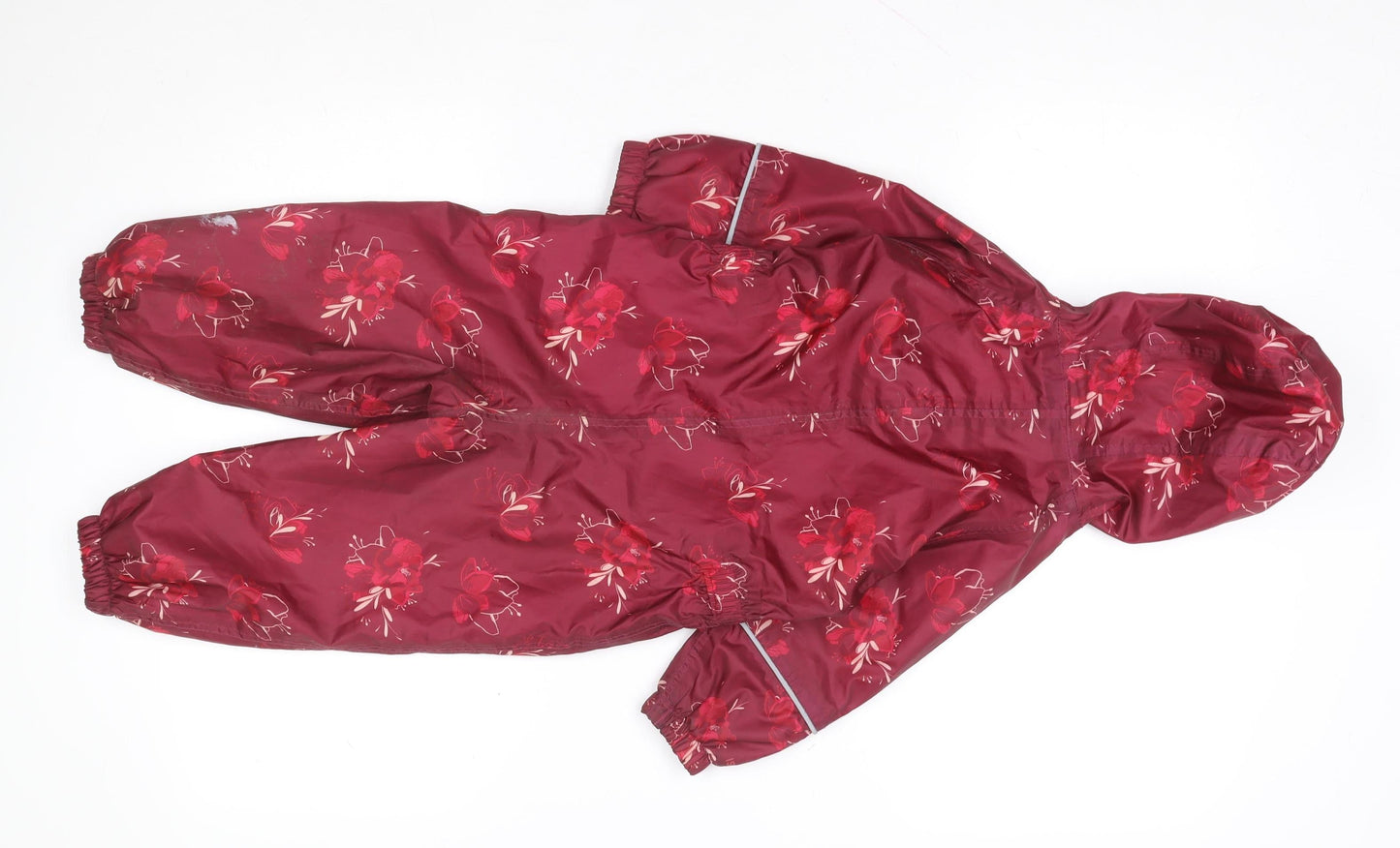 Regatta Unisex Baby Red Floral Hooded Waterproof Coverall 18-24 Months