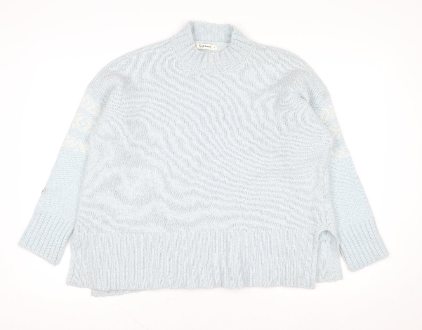 Womens UK Size L Woolovers Blue Pullover Jumper