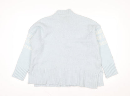 Womens UK Size L Woolovers Blue Pullover Jumper