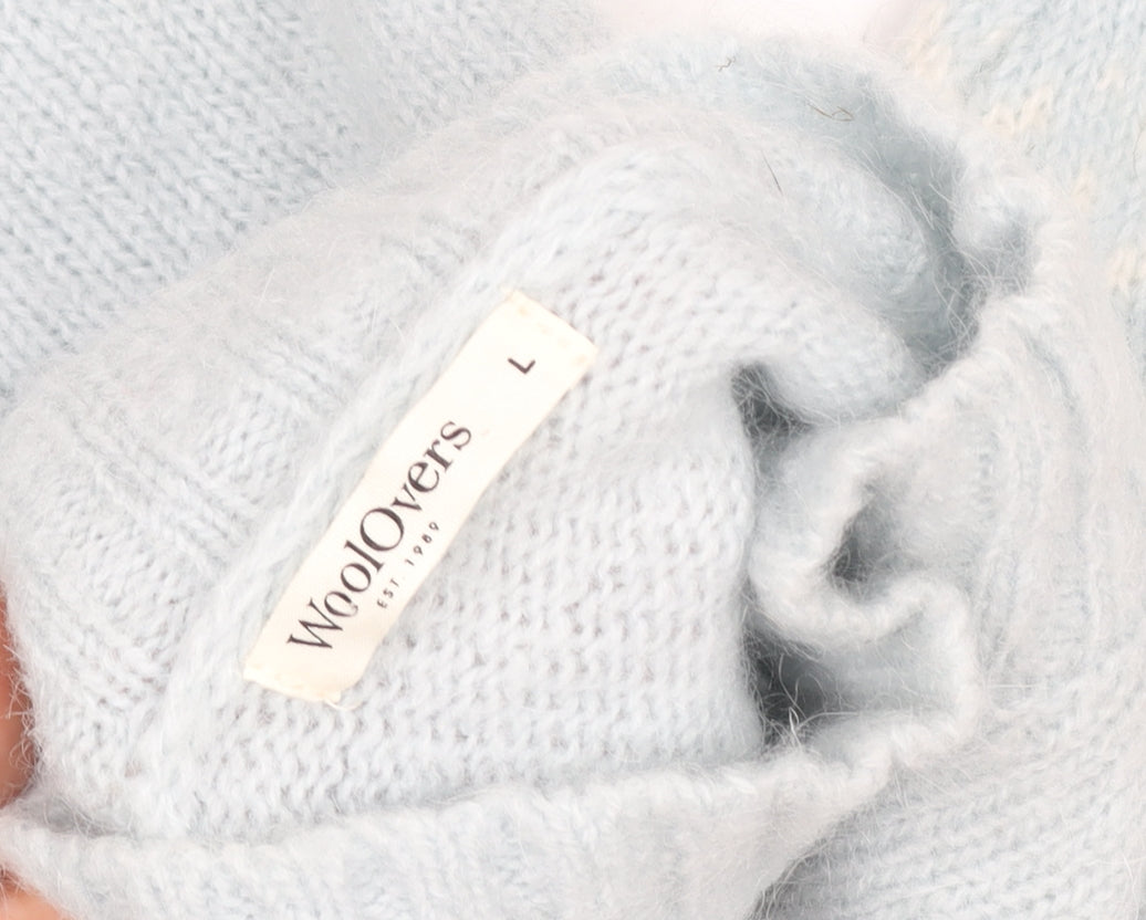 Womens UK Size L Woolovers Blue Pullover Jumper