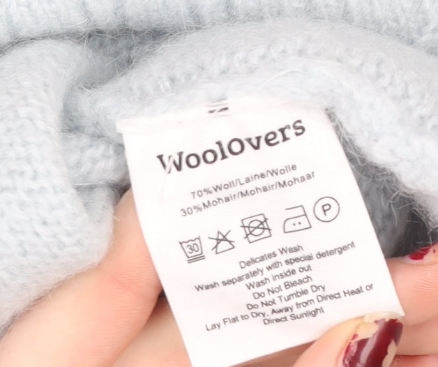 Womens UK Size L Woolovers Blue Pullover Jumper
