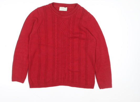 Womens UK Size M Jumper Red Pullover Jumper