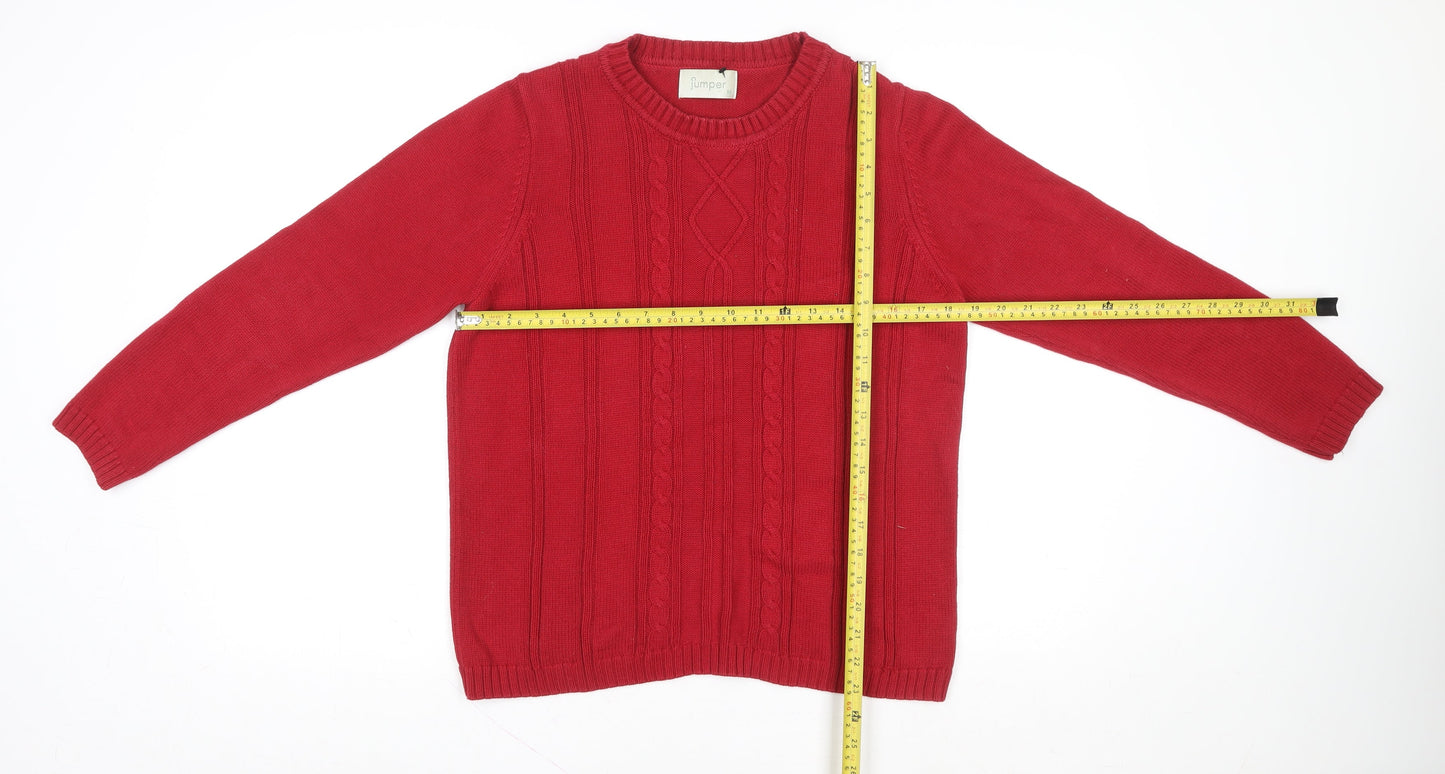 Womens UK Size M Jumper Red Pullover Jumper