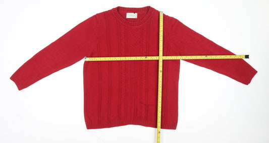 Womens UK Size M Jumper Red Pullover Jumper