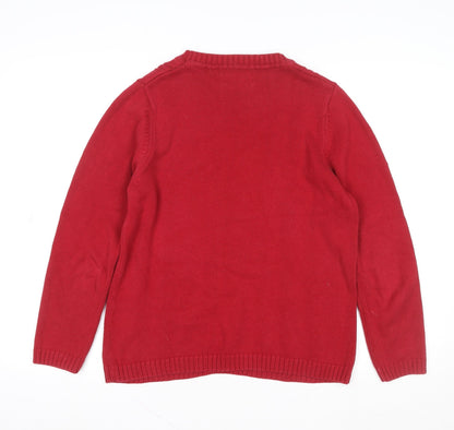 Womens UK Size M Jumper Red Pullover Jumper