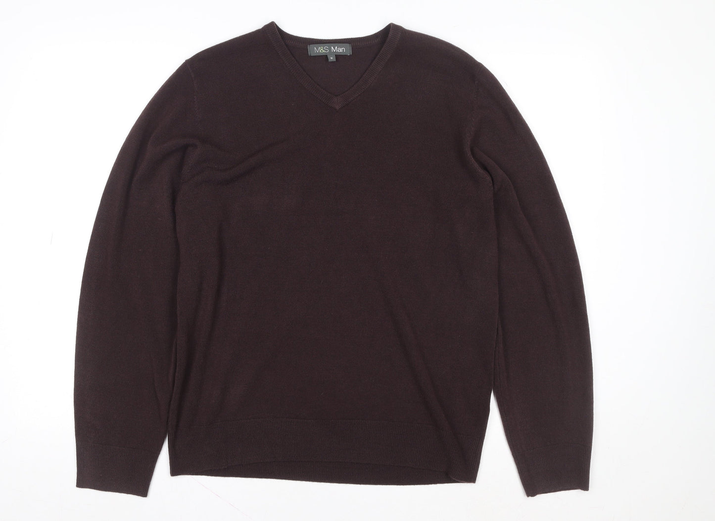 Mens UK Size M Marks and Spencer Brown Pullover Sweatshirt