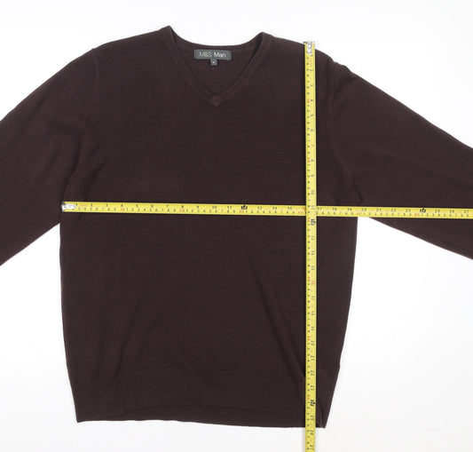Mens UK Size M Marks and Spencer Brown Pullover Sweatshirt