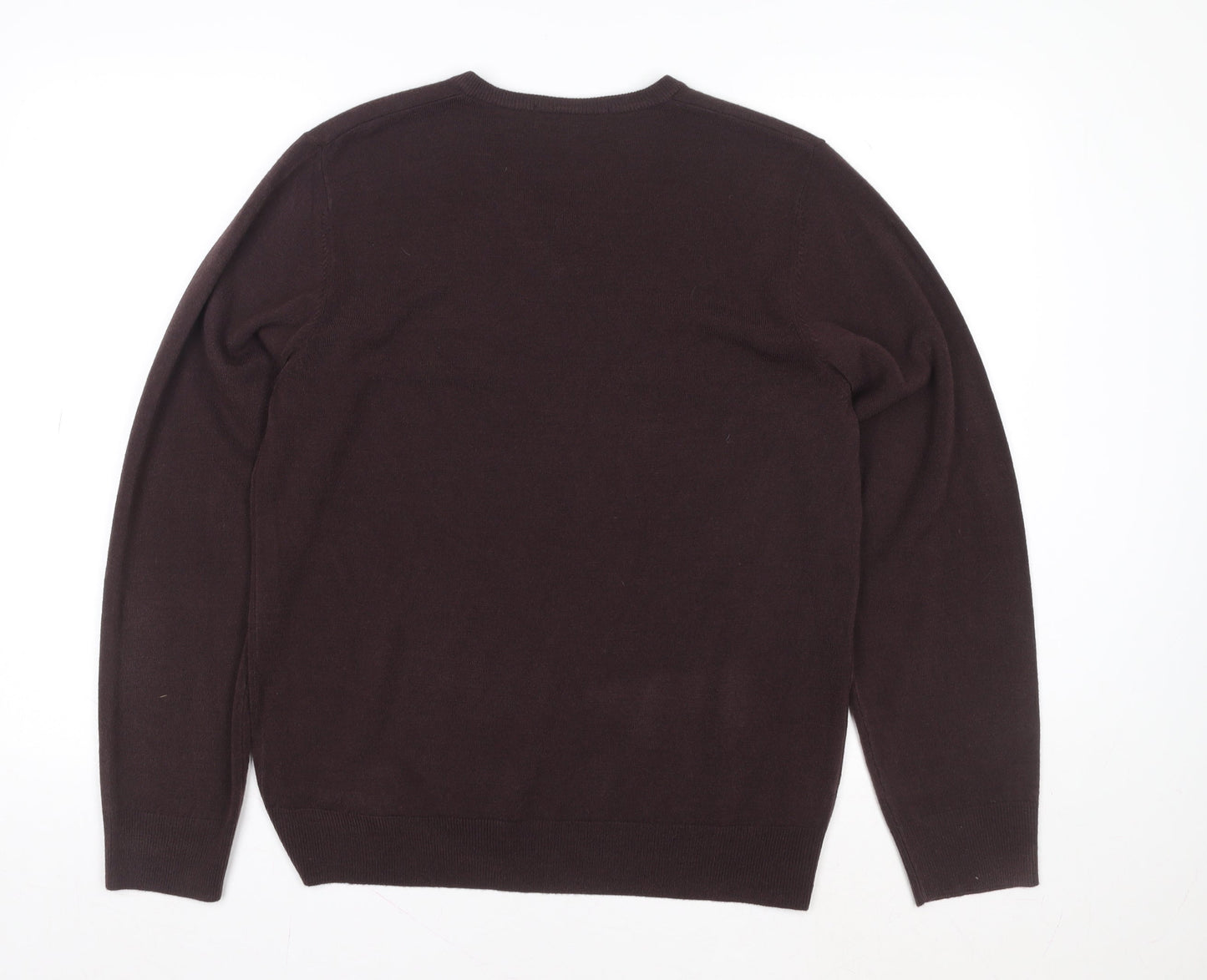 Mens UK Size M Marks and Spencer Brown Pullover Sweatshirt