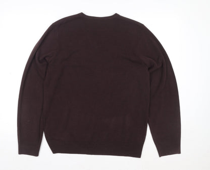 Mens UK Size M Marks and Spencer Brown Pullover Sweatshirt