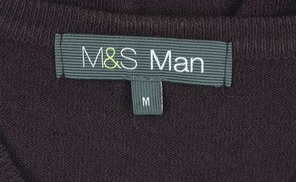 Mens UK Size M Marks and Spencer Brown Pullover Sweatshirt