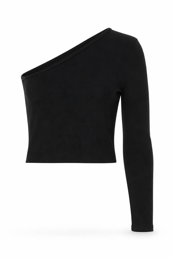 Womens UK Size M H&M Black Cropped T-Shirt