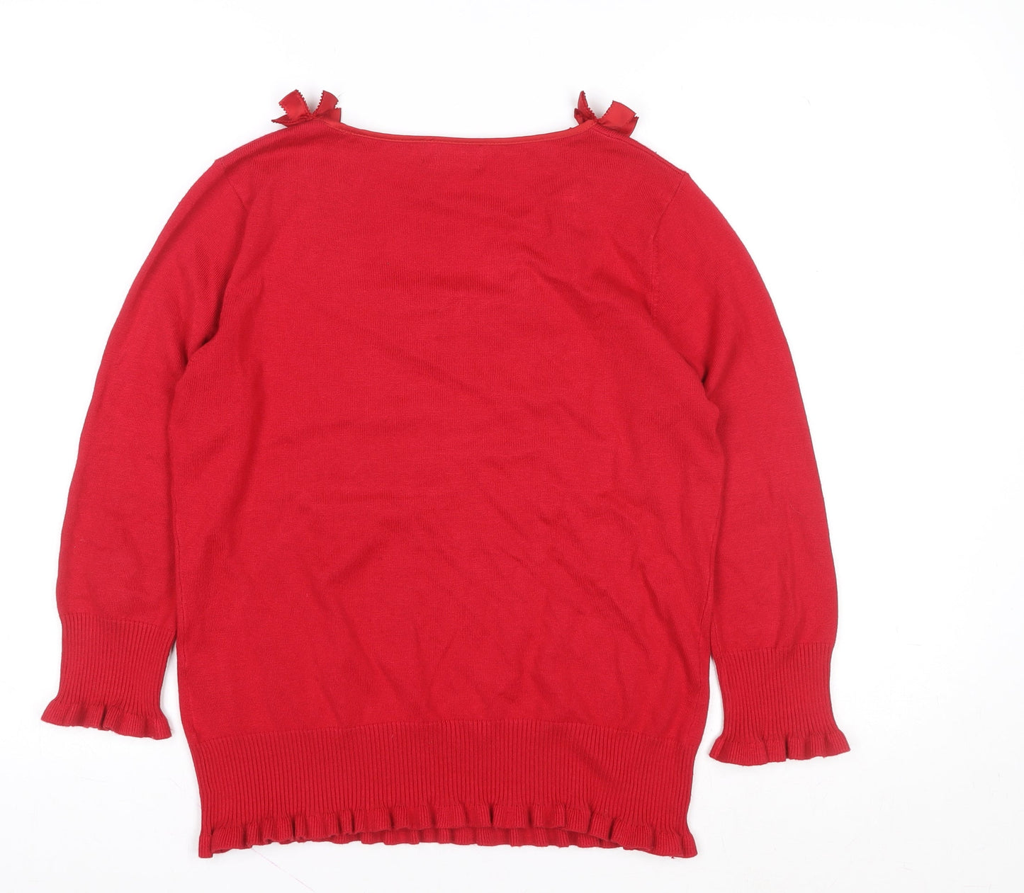 Womens UK Size 12 Marks and Spencer Red Tunic Blouse