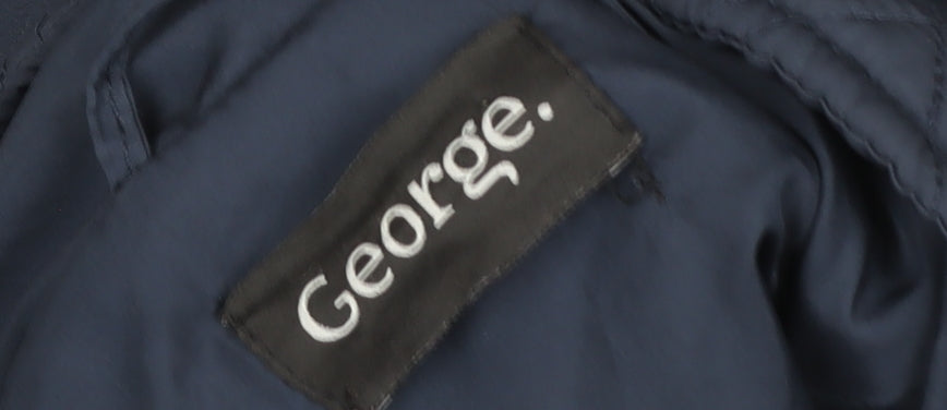 Womens UK Size 12 George Blue Quilted Coat