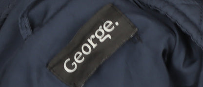 Womens UK Size 12 George Blue Quilted Coat