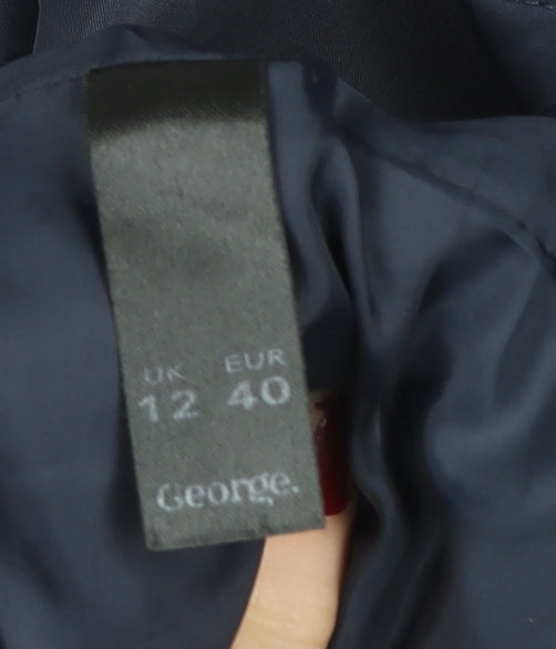 Womens UK Size 12 George Blue Quilted Coat