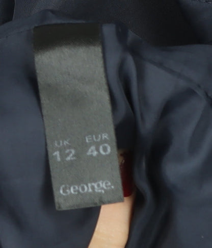 Womens UK Size 12 George Blue Quilted Coat