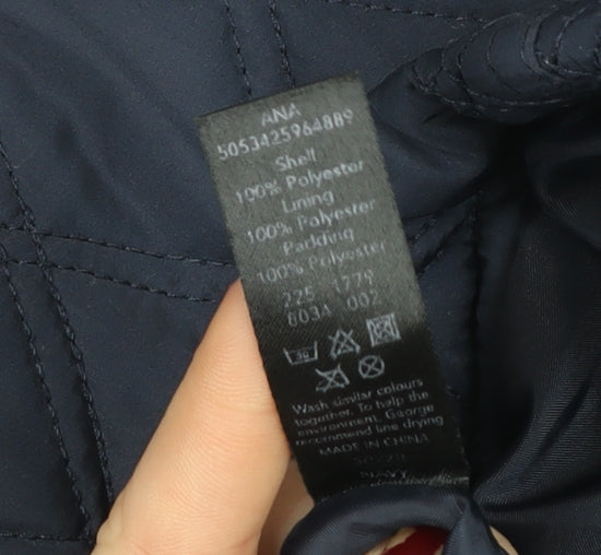 Womens UK Size 12 George Blue Quilted Coat