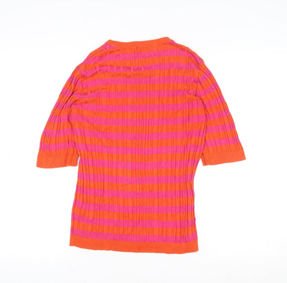 Tu Women’s Multicoloured Striped Knit T-Shirt Size 14