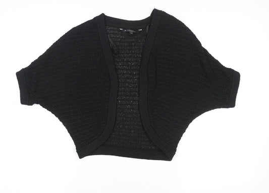 Debenhams Women’s Black Open Knit Shrug Cardigan Size 12