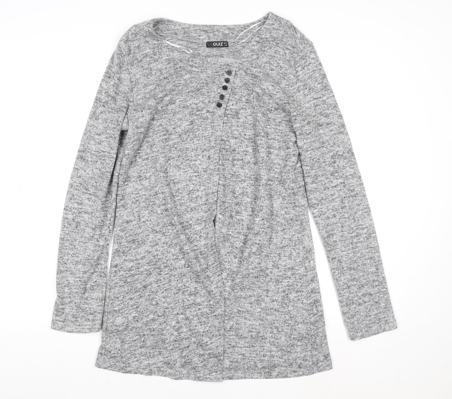 Womens UK Size 12 Quiz Grey Jersey T-Shirt