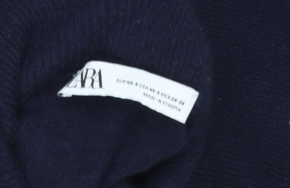 Womens UK Size XS Zara Blue Pullover Jumper