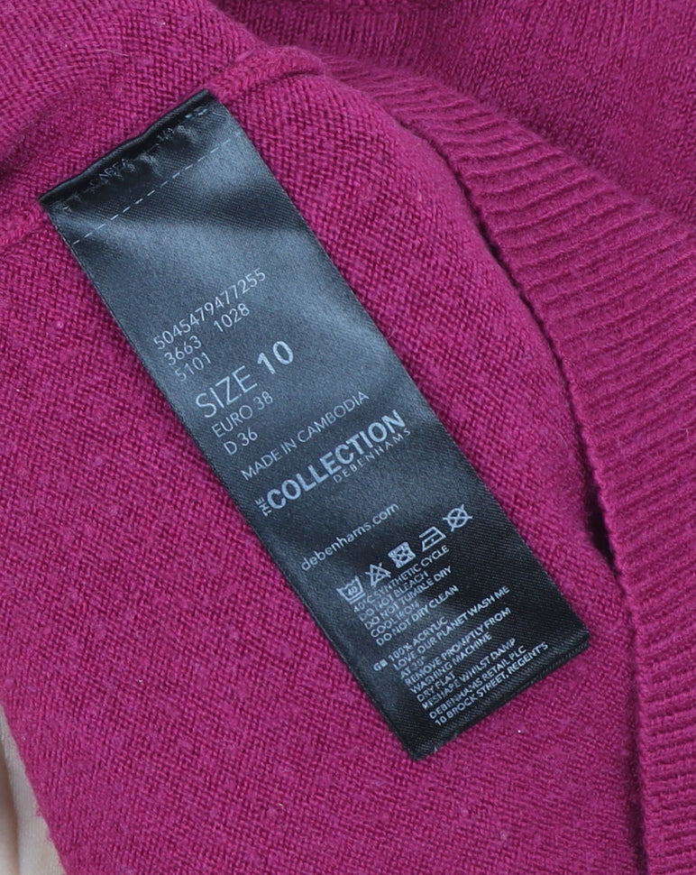 Womens UK Size 10 Debenhams Pink Pullover Sweatshirt