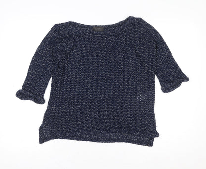 Womens UK Size 8 Topshop Blue Basic Blouse