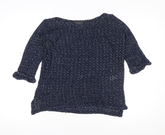 Womens UK Size 8 Topshop Blue Basic Blouse