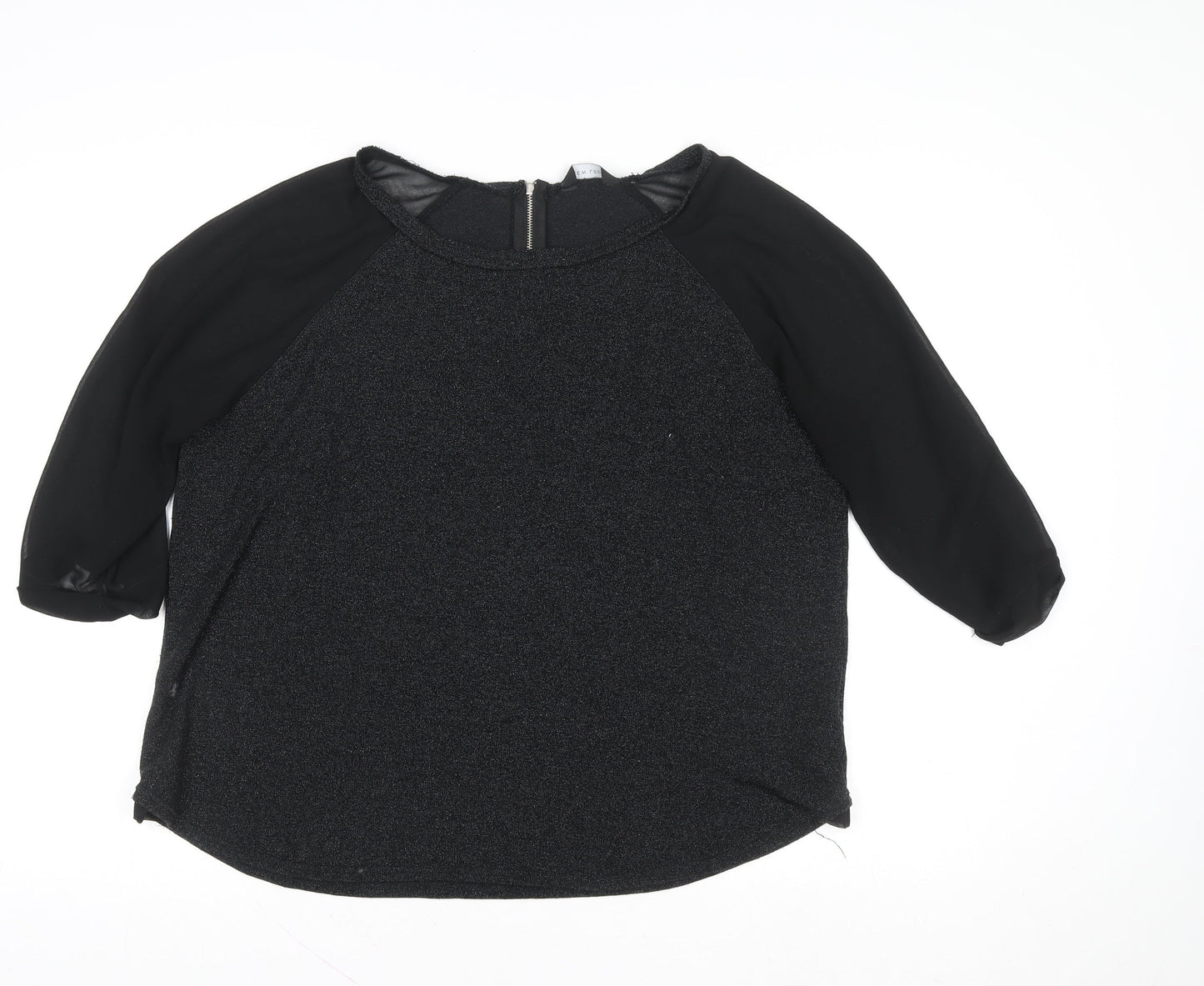 Womens UK Size 18 New Look Black Basic Blouse