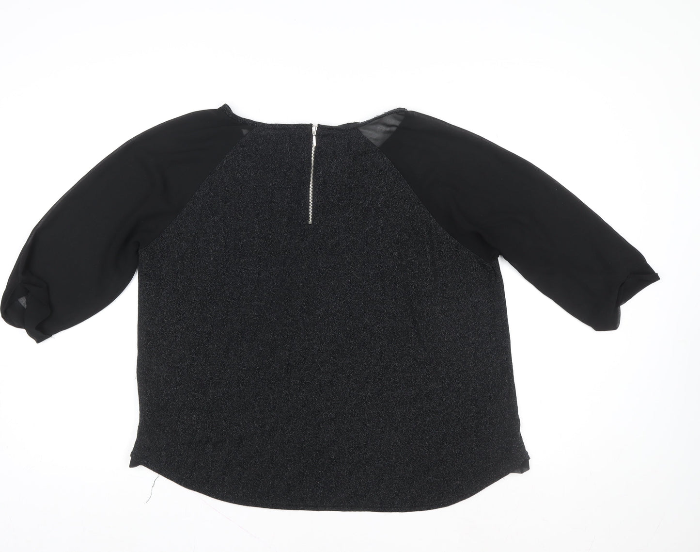 Womens UK Size 18 New Look Black Basic Blouse