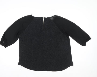 Womens UK Size 18 New Look Black Basic Blouse