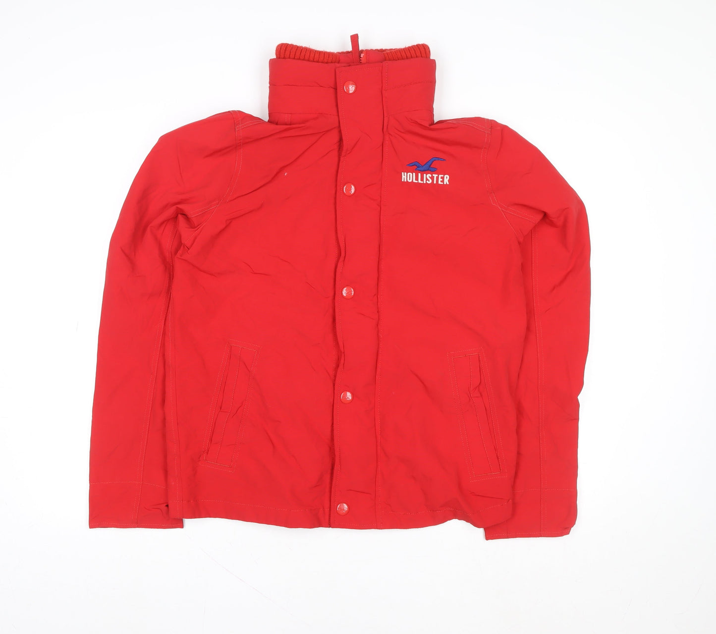 Mens UK Size M Hollister Red Puffer Jacket