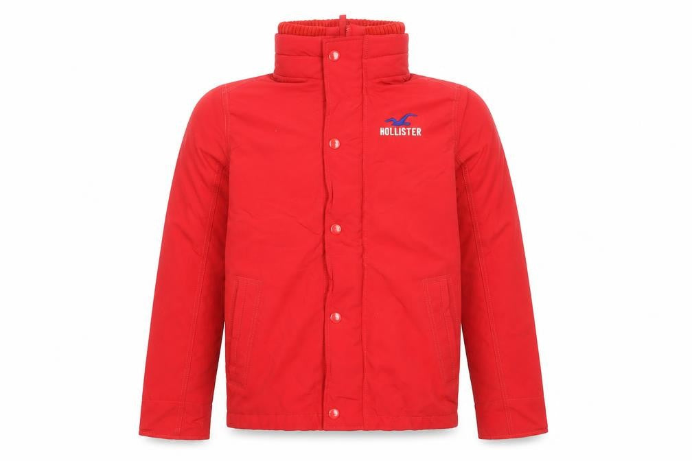 Mens UK Size M Hollister Red Puffer Jacket