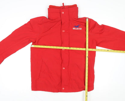 Mens UK Size M Hollister Red Puffer Jacket